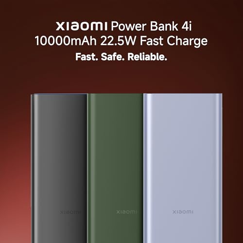 Xiaomi Pocket Power Bank 10000mAh 22.5W with Built-in Cable | Super Fast Charging PD |Smart 12 Layer Protection|Triple Output Ports|Supports Android,Apple, Tablets, Earbuds,Watch(MI Powerbank),Blue